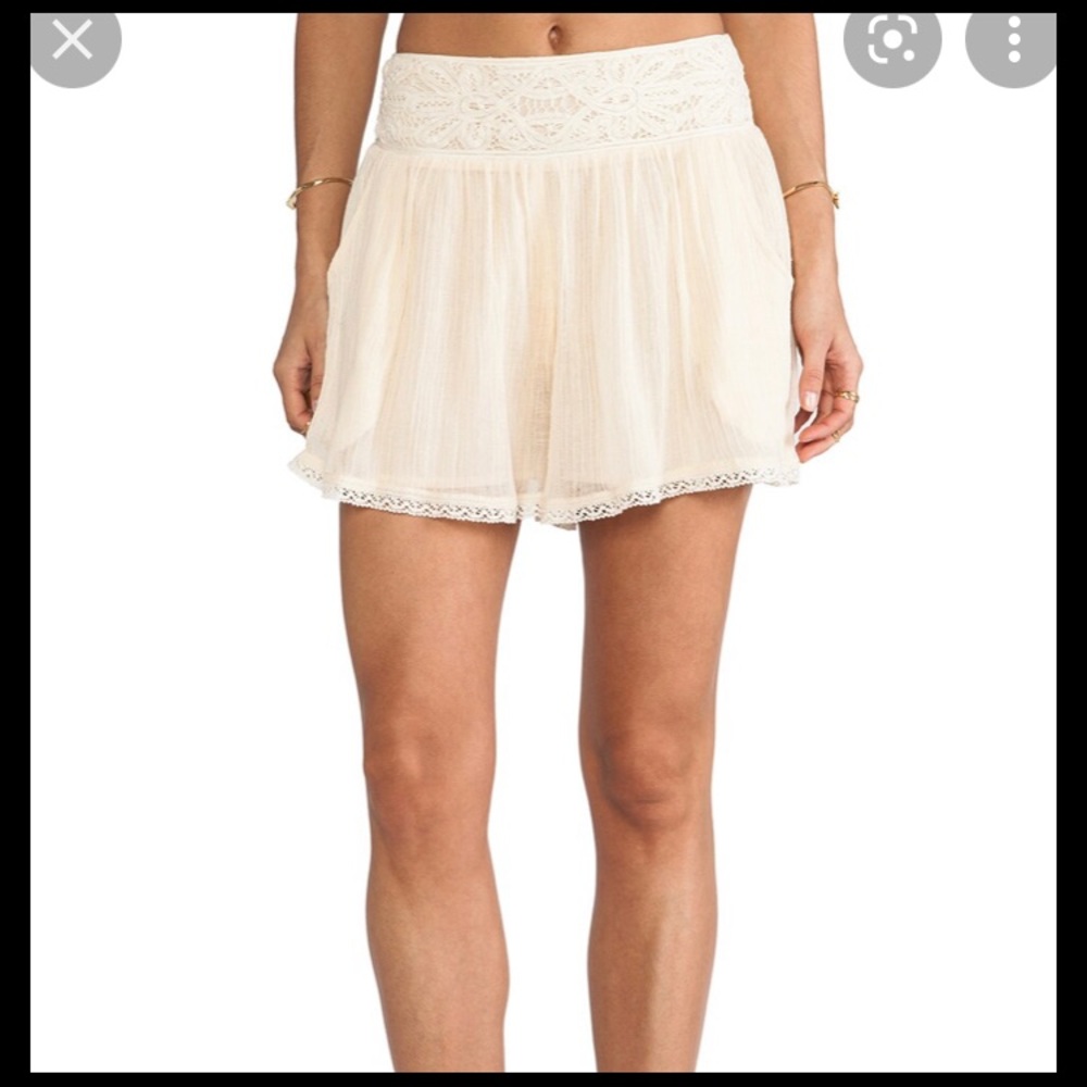Free People crochet mid rise short